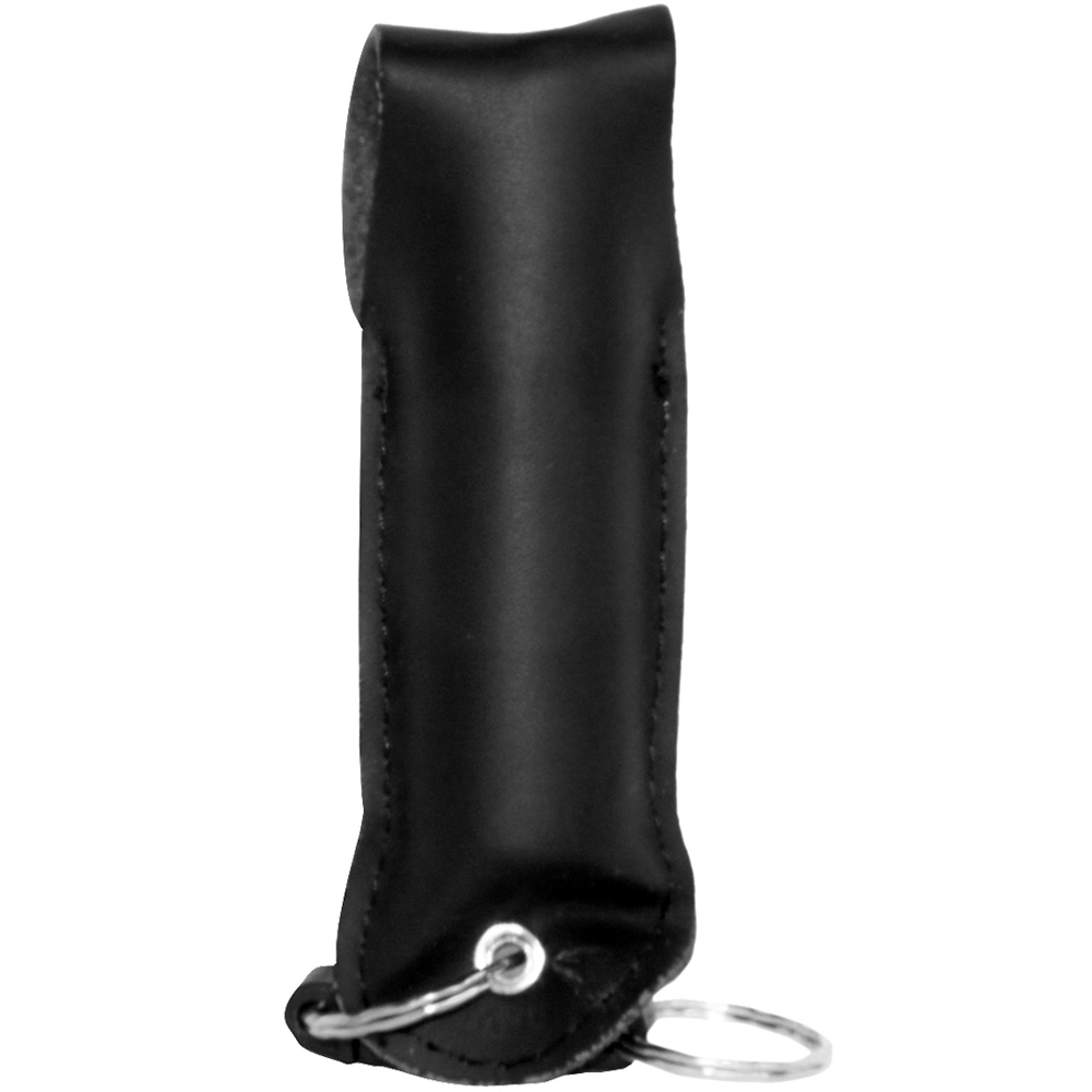 Wildfire 1.4% MC 1/2 oz pepper spray leatherette holster and quick release keychain black view 5